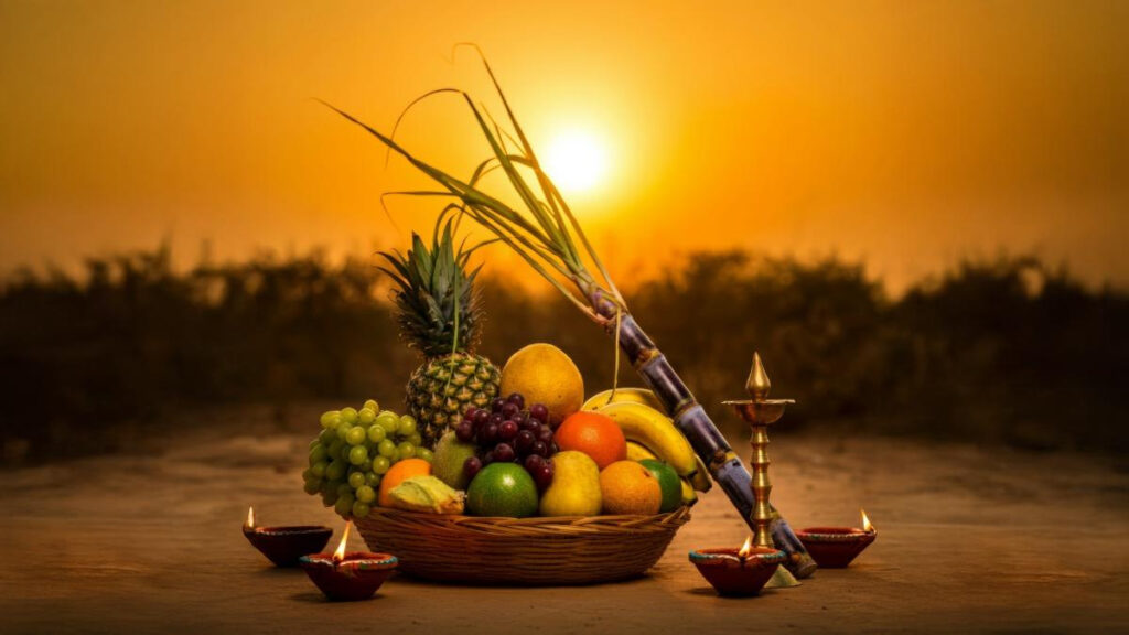 Prasad and materials used in the puja