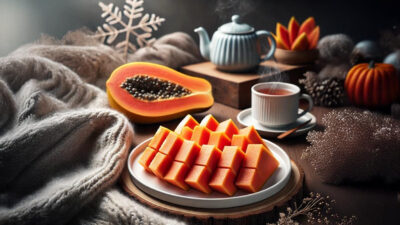 Eating Papaya In Winter