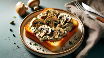 creamy mushroom toast recipe